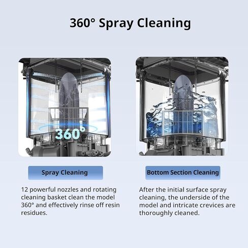 محطة ANYCUBIC Wash and Cure 3 Plus، آلة معالجة الغسيل ذات الحجم الكبير مع أضواء معقوفة، تصميم مزدوج الطبقة وتوفير IPA، لطابعة Anycubic Photon Mono M5 Saturn LCD/SLA/DLP ثلاثية الأبعاد in Kuwait