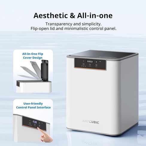 محطة ANYCUBIC Wash and Cure 3 Plus، آلة معالجة الغسيل ذات الحجم الكبير مع أضواء معقوفة، تصميم مزدوج الطبقة وتوفير IPA، لطابعة Anycubic Photon Mono M5 Saturn LCD/SLA/DLP ثلاثية الأبعاد in Kuwait