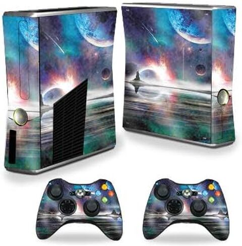 Maysyskins Glossy Glitter Skin للحصول على وحدة التحكم Xbox 360 S - الأفق الفضائي | واقي ، دائم عالية اللمعان اللمعان النهائي | من السهل تطبيق الأنماط وإزالتها وتغييرها | صنع في الولايات المتحدة in Saudi Arabia