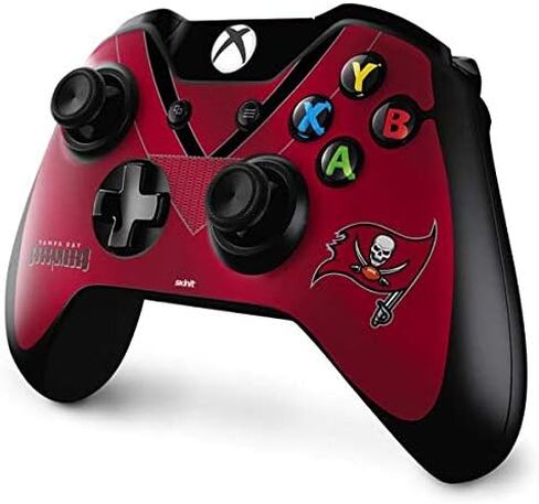 Skinit Decal Gaming Skin Compatible with Xbox One Controller - Officially Licensed NFL Tampa Bay Buccaneers Team Jersey Design in Saudi Arabia
