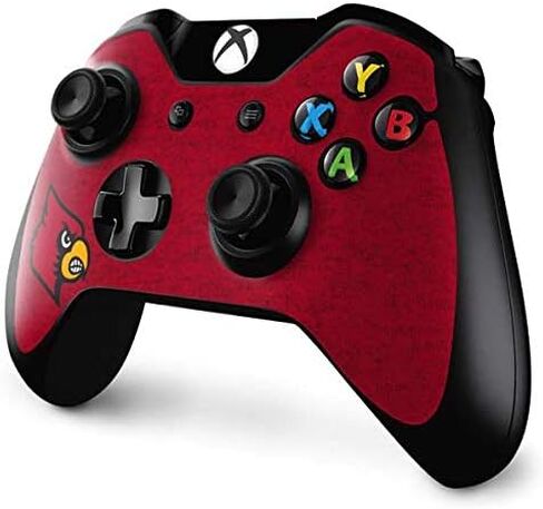 Skinit Decal Gaming Skin Compatible with Xbox One Controller - Officially Licensed College Louisville Red Background Design in Saudi Arabia