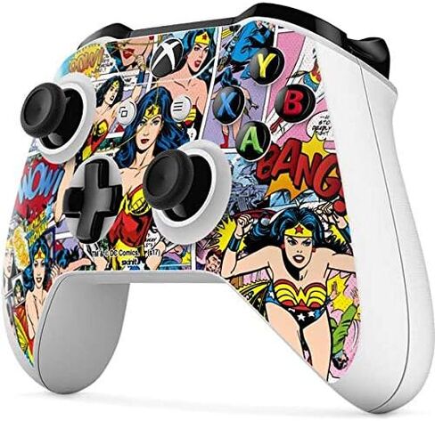 Skinit Skinit Gaming Gaming Skin متوافق مع جهاز التحكم في Xbox One S - تصميم Warner Bros Wonder Wonder Comic Design in Saudi Arabia