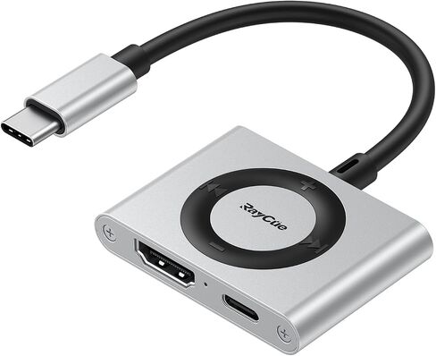 RayCue 2-in-1 USB C Hub, USB C to HDMI Adapter with HDMI 4K@60Hz & 100W PD Charging - Adapter for Laptop, MacBook, IPad (USB-C), iPhone 15/16, Tablets, Switch in Kuwait