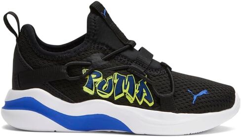 PUMA Softride Rift Slip On Running Shoe, Black-Nebulas Blue-Nrgy Yellow-Intense Blue, 11.5 US Unisex Little Kid in Saudi Arabia