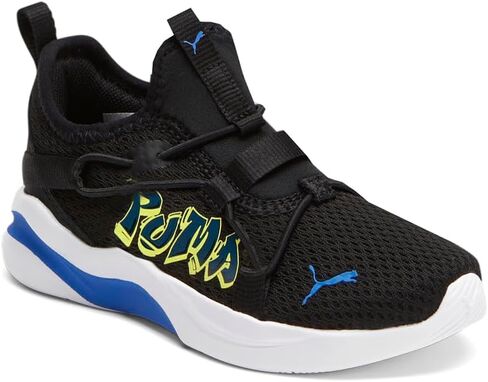 PUMA Softride Rift Slip On Running Shoe, Black-Nebulas Blue-Nrgy Yellow-Intense Blue, 11.5 US Unisex Little Kid in Saudi Arabia