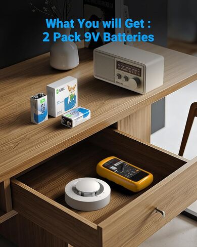 EBL 9V Batteries 8 Pack, Alkaline Power 9 Volt Battery with 7-Year Shelf Life Long-Lasting Batteries for Smoke Detector, Electronics Device in Saudi Arabia