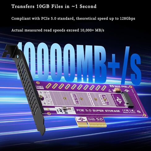 PCIe 5.0 X4 X16 to NVMe SSD Expansion Card Quad-Bay Single-Bay Adapter 128Gbps High Speed Support Multiple Sizes and Protocols Compatible with Windows Linux macOS (P583 Triple-Bay) in Saudi Arabia