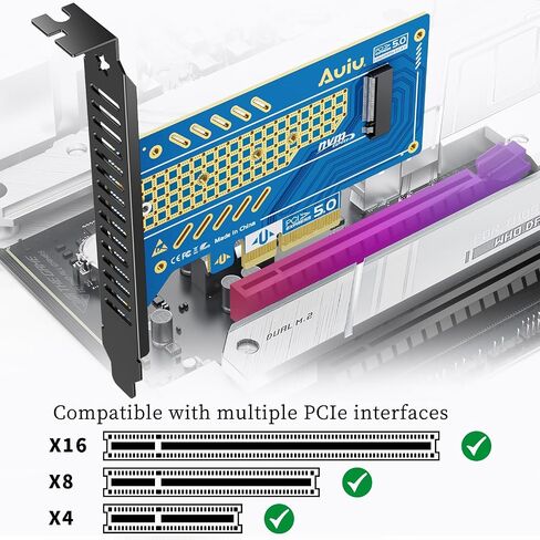 PCIE to M.2 NVMe B+M Key Expansion Card High Speed Support NVMe 2230 2240 2260 2280 SSD Support PCIe X4 X8 X16 (PCIe4.0 x4 Card) in Saudi Arabia
