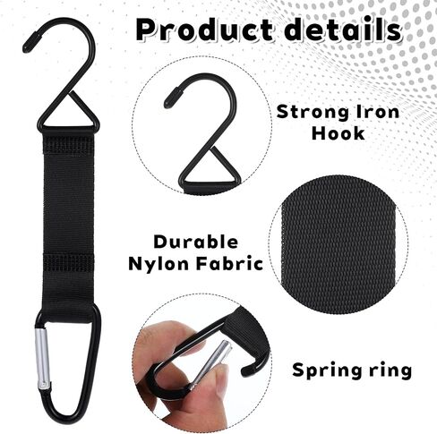 3 PCS Baseball Bag Hook for Fence ، Hooks Fence Metal for Baseball Bage Tennis Backs ، buckles multifunctional for boke backpacks backpacks out ourdive resport in Kuwait