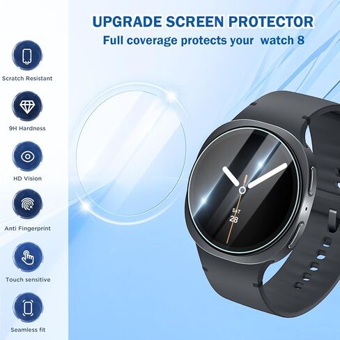 4 Pack Compatible for Samsung Galaxy Watch 8 Ultra 47mm Screen Protector, Clear 9H Hardness Tempered Glass for Galaxy Watch Ultra Screen Protector with High Sensitive & Anti-scratch in Saudi Arabia