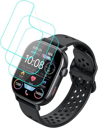 لـ Jugeman Smart Watch P131 Screen Protector 2.06 "[3 Pack] HD Clear Soft Pet Film [Anti-FingerPrint] in Kuwait