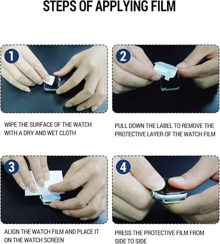 لـ Jugeman Smart Watch P131 Screen Protector 2.06 "[3 Pack] HD Clear Soft Pet Film [Anti-FingerPrint] in Kuwait