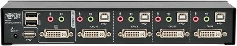Tripp Lite 4-Port DVI Dual-Link/USB Desktop KVM Switch with Audio & Cables (B004-DUA4-HR-K) in Saudi Arabia