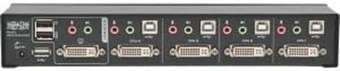 Tripp Lite 4-Port DVI Dual-Link/USB Desktop KVM Switch with Audio & Cables (B004-DUA4-HR-K) in Saudi Arabia