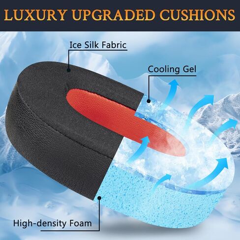 SOULWIT Cooling-Gel Earpads Replacement for Plantronics BackBeat Pro 2, Voyager 8200 UC Headphones, Ear Pads Cushions with High-Density Noise Isolation Foam - Black in Saudi Arabia