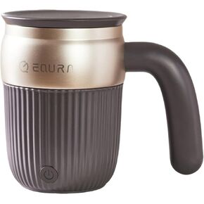 EQURA Automatic Self Stirring Coffee Mug, Rechargeable Megnetic Auto Mixer Cup 15oz, for Coffee/Milk/Tea/Cocoa, for Home/Travel/Office, Gifts for Birthday/Christmas (White) in Saudi Arabia