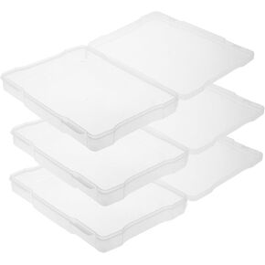 Gadpiparty 3Pcs Plastic Photo Storage Boxes with Snap Tight Lids Transparent Organizer Cases for Postcards Jewelry Screws and Small Craft Items and Stackable in Kuwait
