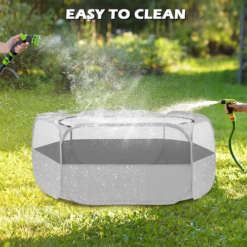 uwe روضة الحيوانات الصغيرة، صندوق حضانة الدجاج مع غطاء علوي، خيمة قفص الحيوانات الأليفة المحمولة في الهواء الطلق، مقاومة للماء وقابلة للتنفس، روضة حيوانات أليفة داخلية للفرخ ktiien الأرنب الهامستر خنزير غينيا، أسود in Kuwait