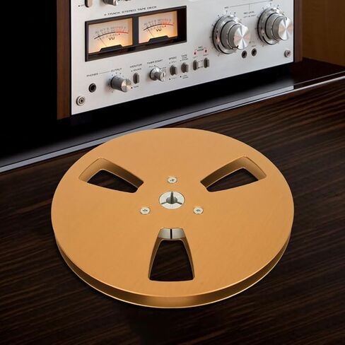 1/4 7 Inch 3 Holes Blank Tape Reel for TEAC for Reel to Reel Tape (Gold) in Saudi Arabia