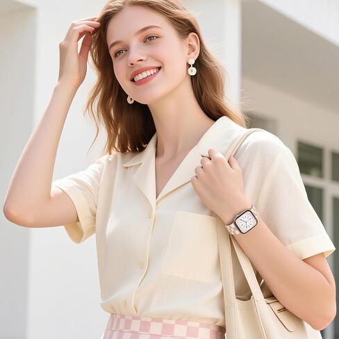DaQin Checkered Band Compatible with Apple Watch Bands for Women 40mm 41mm 42mm 38mm 44mm 45mm 46mm 49mm Men, Cute Soft Silicone Dressy Strap for iWatch Bands Series 10 SE 9 8 7 6 5 4 3 2 1 Ultra 2 in Saudi Arabia