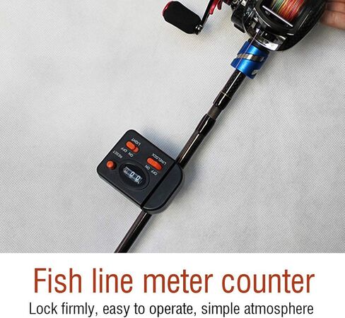 Professional Clip on Rod Fishing Line Counter Depth Finder Digital Diaplay 99m, Improved Success Nighttime Fishing(67 x 50 x 25mm) in Saudi Arabia