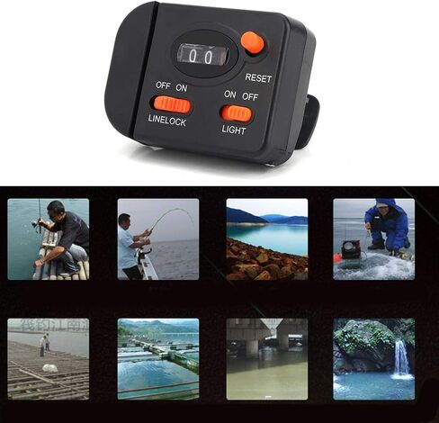 Professional Clip on Rod Fishing Line Counter Depth Finder Digital Diaplay 99m, Improved Success Nighttime Fishing(67 x 50 x 25mm) in Saudi Arabia