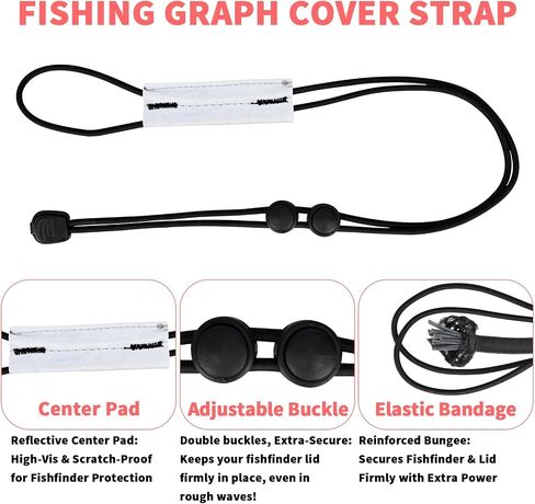 أشرطة غلاف الرسم البياني لصيد الأسماك القابل للتعديل - أشرطة بونجي Fish Fink Finder لتأمين الغطاء أثناء السفر ، تصل إلى 18 شاشات in Kuwait