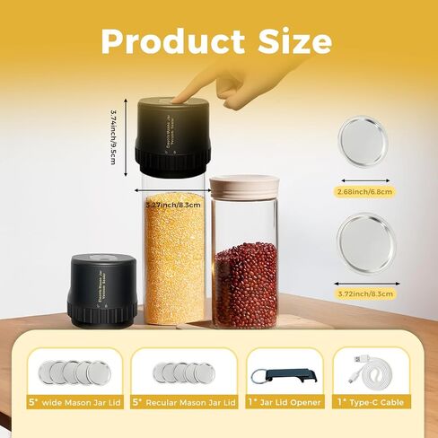 Electric Vacuum Food Sealer Machine, Automatic Can Sealing System for Home Use portable mason jar vacuum sealer in Saudi Arabia