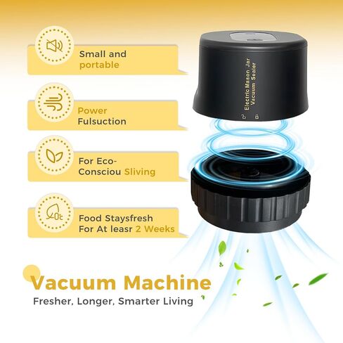 Electric Vacuum Food Sealer Machine, Automatic Can Sealing System for Home Use portable mason jar vacuum sealer in Saudi Arabia
