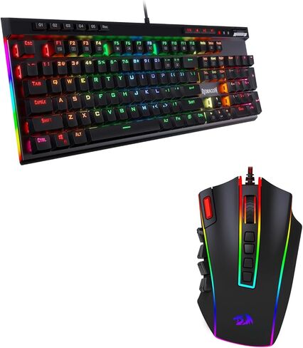 Redragon K580 Vata RGB LED لوحة مفاتيح ألعاب ميكانيكية و M990 Gaming Mouse Bundle in Kuwait