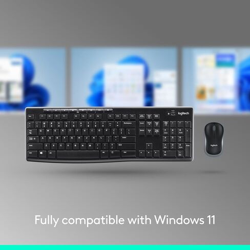 Logitech MK270 Wireless Keyboard and Mouse Combo for Windows, 2.4 GHz, 8 Multimedia Keys, PC, Laptop, Wireless Keyboard Compact Mouse Combo - Rose (Renewed) in Saudi Arabia