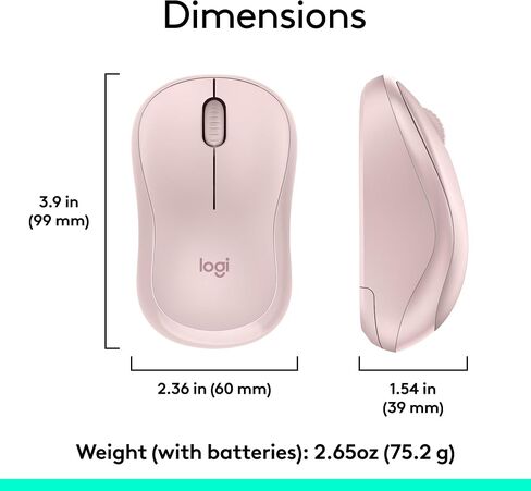 Logitech MK270 Wireless Keyboard and Mouse Combo for Windows, 2.4 GHz, 8 Multimedia Keys, PC, Laptop, Wireless Keyboard Compact Mouse Combo - Rose (Renewed) in Saudi Arabia