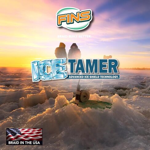 Icetamer Ice Fishing Braid - USA Made - Zero Water Absorption, Sub-Zero Performance, No Icing Issues, High Knot-Strength, Micro Diameter, Round Profile in Kuwait