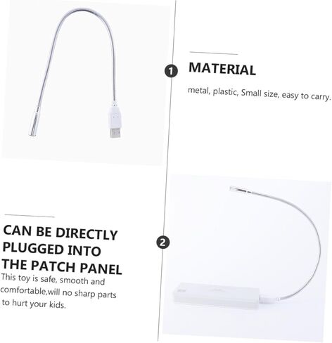 OperItacx 4 قطع مصباح القراءة USB سطوع عالية LED ضوء الكمبيوتر المحمول المحمول مع مرنة الزاوية الزاوية USB مدعوم من لوحة المفاتيح حماية العين لمقهى غرفة نوم المكتب استخدام in Kuwait