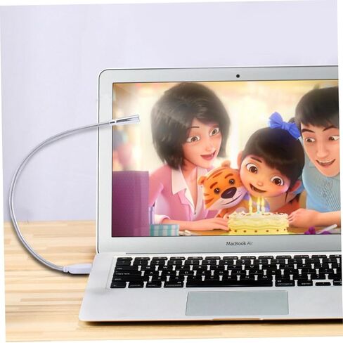 OperItacx 4 قطع مصباح القراءة USB سطوع عالية LED ضوء الكمبيوتر المحمول المحمول مع مرنة الزاوية الزاوية USB مدعوم من لوحة المفاتيح حماية العين لمقهى غرفة نوم المكتب استخدام in Kuwait