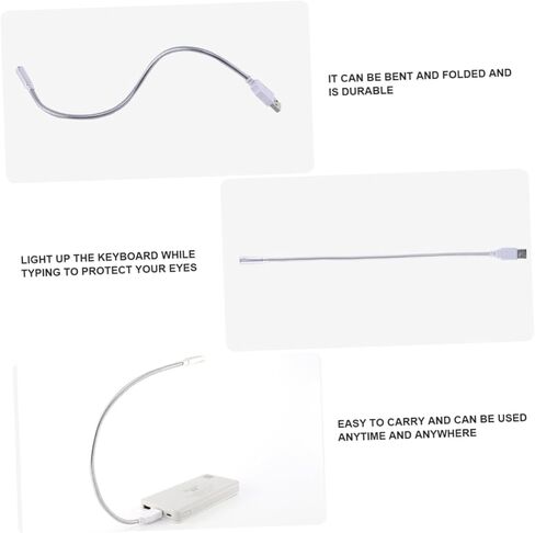 Healifty 4 قطع مصباح القراءة USB مرنة اللوحة المفاتيح مرنة LIGH in Kuwait