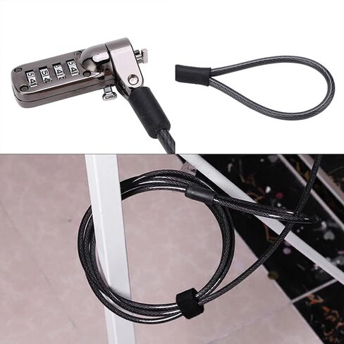 Computer Laptop Cable Lock, Extended Keyless Digital Anti Theft Security Coded Combination Lock for Laptop Computer or Other Device in Saudi Arabia