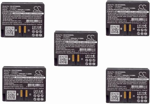(5 Pack) XSP Battery for EARTEC ComStar Wireless Headsets PN EARTEC CS-800LI in Saudi Arabia