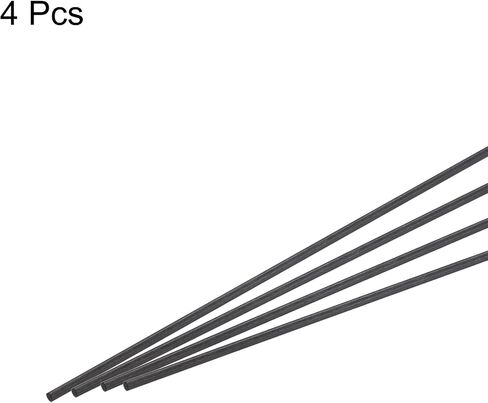 MECCANIXITY Carbon Fiber Rod, 3mm x 300mm for RC Plane DIY Tool Wing Tube Quadcopter Arm, Pack of 4 in Saudi Arabia