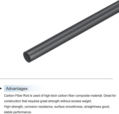 MECCANIXITY Carbon Fiber Rod, 3mm x 300mm for RC Plane DIY Tool Wing Tube Quadcopter Arm, Pack of 4 in Saudi Arabia