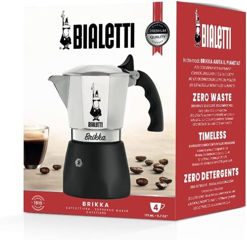 Bialetti Bricca NEW 4 Cup Open Fire Type (Coffee Maker, Espresso Makinetta) in Kuwait