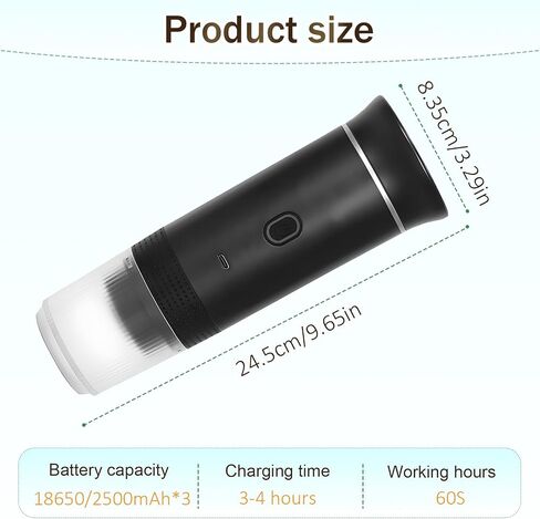 صانع القهوة المحمول 3 في 1 ، آلة إسبرسو تسخين ذاتيا ، صانع قهوة سفر USB قابل لإعادة الشحن ، مضغوط للمكتب ، السفر ، التخييم-الأسود in Saudi Arabia