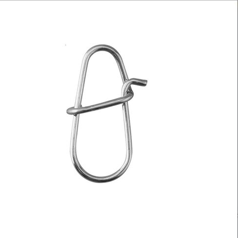 100 PCS Stainless Steel Fishing Snap - Hooked Snap Clip Accessories Tackle for Barrel Swivel Lure Hook Fishing Tool in Saudi Arabia