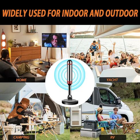 TV Antenna Indoor Antenna for Smart TV for Long Range Reception and All Smart TVs HD Digital Antenna with Strong Magnetic Base for Local Channels Supports 4K 1080p-2025 Upgrade in Saudi Arabia