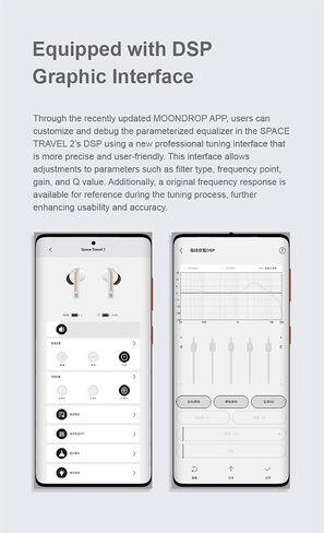 Moondrop Space Travel 2 HiFi Noise-Canceling TWS Wireless Earphone Bluetooth 6.0 ANC Low-Latency Game Mode SBC/AAC (Black) in Saudi Arabia