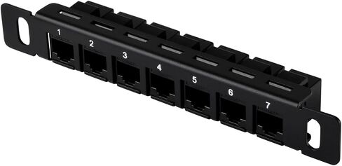 Geeekpi 7 inch 0.5u 7-Port Patch Plant ، لوحة تصحيح الشبكة Cat6 لـ Deskpi Rackmate TT Server Cabinet in Saudi Arabia