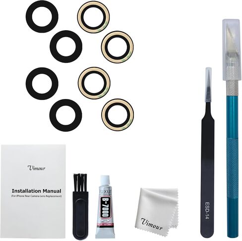 Vimour 2 Pieces OEM Rear Camera Glass Lens Replacement for Samsung Galaxy S20 Plus with Adhesive and Repair Toolkit in Kuwait