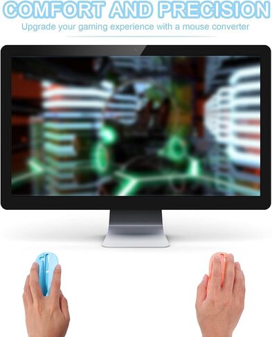 محول الماوس وحدة تحكم الألعاب للتبديل 2 Joy-Con 2 قبضة اليد ، مرفق وحدة تحكم Mini Mouse Mouse Mouse Mouse لـ Drag X Drive Game Gifts (Blue ، Orange) [لعبة فيديو] in Saudi Arabia