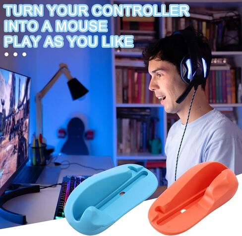 محول الماوس وحدة تحكم الألعاب للتبديل 2 Joy-Con 2 قبضة اليد ، مرفق وحدة تحكم Mini Mouse Mouse Mouse Mouse لـ Drag X Drive Game Gifts (Blue ، Orange) [لعبة فيديو] in Saudi Arabia