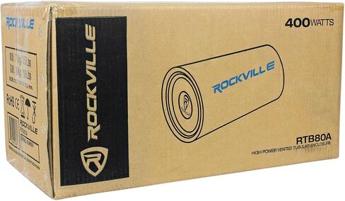 Rockville 8" Powered Subwoofer Sub Bass Tube+MP3 Input+Amp Kit for Jeep Wrangler 87-06 in Saudi Arabia
